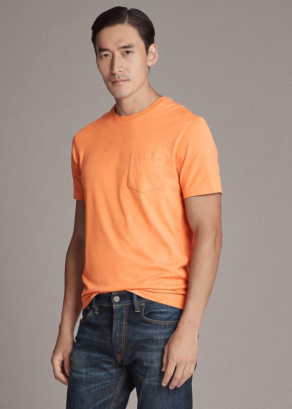 Ralph Lauren Relaxed Fit Pocket T Shirt Herre Danmark (KIABF4853)